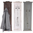 2x patère, portemanteau, vestiaire ouvert, 28x3,5x109cm, shabby, vintage, gris