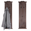 2x patère, portemanteau, vestiaire ouvert, 28x3,5x109cm, shabby, vintage, marron