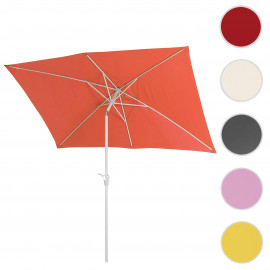 Parasol en aluminium N23, 2x3m, rectangulaire, inclinable, inoxydable - bordeaux