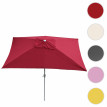 Parasol en aluminium N23, 2x3m, rectangulaire, inclinable, inoxydable - bordeaux