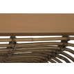 Chaise de salle à manger HWC-M29, Chaise de cuisine en osier Chaise en rotin Chaise avec accoudoirs, Kubu rotin bois métal