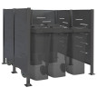 Clôture pour poubelles HWC-J55, habillage pour poubelles Rangement pour poubelles, 151x165x165cm métal ~ anthracite