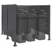 Clôture pour poubelles HWC-J55, habillage pour poubelles Rangement pour poubelles, 151x165x165cm métal ~ anthracite