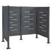 Clôture pour poubelles HWC-J55, habillage pour poubelles Rangement pour poubelles, 150x165x85cm métal ~ anthracite