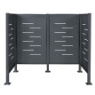 Clôture pour poubelles HWC-J55, habillage pour poubelles Rangement pour poubelles, 150x165x85cm métal ~ anthracite