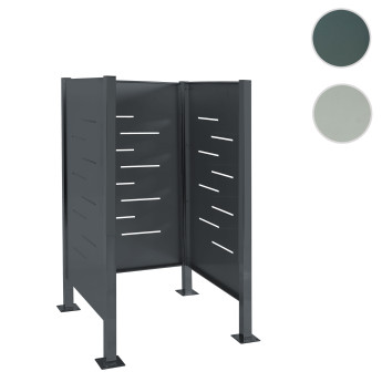 Clôture pour poubelles HWC-J55, habillage pour poubelles Rangement pour poubelles, 150x85x85cm métal ~ anthracite
