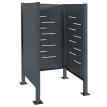 Clôture pour poubelles HWC-J55, habillage pour poubelles Rangement pour poubelles, 150x85x85cm métal ~ anthracite