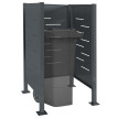 Clôture pour poubelles HWC-J55, habillage pour poubelles Rangement pour poubelles, 150x85x85cm métal ~ anthracite