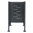 Clôture pour poubelles HWC-J55, habillage pour poubelles Rangement pour poubelles, 150x85x85cm métal ~ anthracite