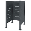 Clôture pour poubelles HWC-J55, habillage pour poubelles Rangement pour poubelles, 150x85x85cm métal ~ anthracite