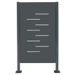 Clôture pour poubelles HWC-J55, habillage pour poubelles Rangement pour poubelles, 150x85x85cm métal ~ anthracite