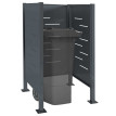 Clôture pour poubelles HWC-J55, habillage pour poubelles Rangement pour poubelles, 150x85x85cm métal ~ anthracite
