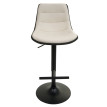 Lot de 2 tabourets de bar HWC-L85, chaise de bar tabouret de comptoir tabouret pivotant, hauteur réglable avec dossier simili