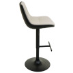 Lot de 2 tabourets de bar HWC-L85, chaise de bar tabouret de comptoir tabouret pivotant, hauteur réglable avec dossier simili