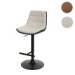 Lot de 2 tabourets de bar HWC-L85, chaise de bar tabouret de comptoir tabouret pivotant, hauteur réglable avec dossier simili