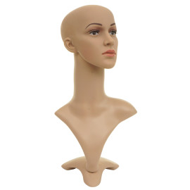 Tête de mannequin HWC-G70, mannequin perruque femme femme mannequin de vitrine, articulée 55cm