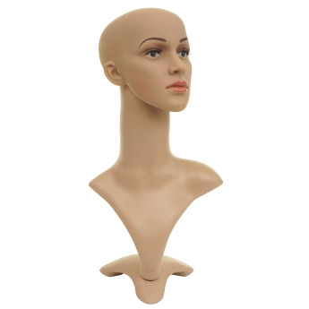 Tête de mannequin HWC-G70, mannequin perruque femme femme mannequin de vitrine, articulée 55cm