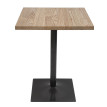 Table de bistrot HWC-H10, table de bar, industrielle Gastro métal orme massif certifié MVG 70x70cm ~ brun clair