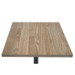 Table de bistrot HWC-H10, table de bar, industrielle Gastro métal orme massif certifié MVG 70x70cm ~ brun clair