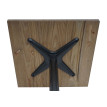 Table de bistrot HWC-H10, table de bar, industrielle Gastro métal orme massif certifié MVG 70x70cm ~ brun clair