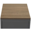 Table de nuit HWC-L84 - armoire de chevet commode - métal 63x40x40cm - mélaminé - gris