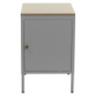 Table de nuit HWC-L84 - armoire de chevet commode - métal 63x40x40cm - mélaminé - gris