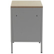 Table de nuit HWC-L84 - armoire de chevet commode - métal 63x40x40cm - mélaminé - gris
