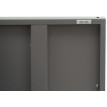 Table de nuit HWC-L84 - armoire de chevet commode - métal 63x40x40cm - mélaminé - gris