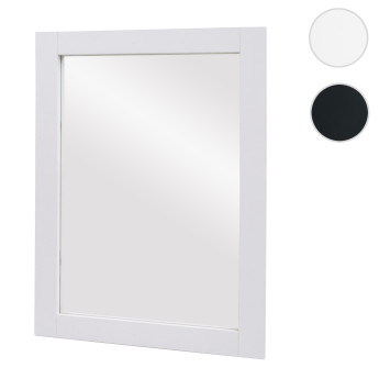 miroir mural HWC-L86 - miroir de salle de bain miroir de salle de bain - certifié MVG 72x52cm - noir