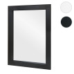 miroir mural HWC-L86 - miroir de salle de bain miroir de salle de bain - certifié MVG 72x52cm - noir