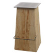Tabouret de bar HWC-L76 - chaise de bar Tabouret de bar - bois massif industriel certifié MVG - naturel avec aspect métal