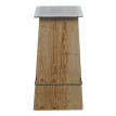 Tabouret de bar HWC-L76 - chaise de bar Tabouret de bar - bois massif industriel certifié MVG - naturel avec aspect métal