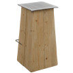 Tabouret de bar HWC-L76 - chaise de bar Tabouret de bar - bois massif industriel certifié MVG - naturel avec aspect métal
