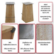 Tabouret de bar HWC-L76 - chaise de bar Tabouret de bar - bois massif industriel certifié MVG - naturel avec aspect métal