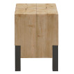 Table d'appoint HWC-L76b - Table de fleur - Métal industriel massif-bois certifié MVG - 46x32x32cm naturel
