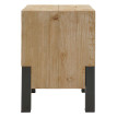 Table d'appoint HWC-L76b - Table de fleur - Métal industriel massif-bois certifié MVG - 46x32x32cm naturel