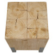 Table d'appoint HWC-L76b - Table de fleur - Métal industriel massif-bois certifié MVG - 46x32x32cm naturel