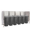 Clôture pour poubelles HWC-J55 - habillage pour poubelles Rangement pour poubelles - 150x325x85cm métal - inox
