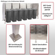 Clôture pour poubelles HWC-J55 - habillage pour poubelles Rangement pour poubelles - 150x325x85cm métal - inox