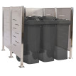 Clôture pour poubelles HWC-J55 - habillage pour poubelles Rangement pour poubelles - 151x165x165cm métal - inox