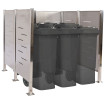 Clôture pour poubelles HWC-J55 - habillage pour poubelles Rangement pour poubelles - 151x165x165cm métal - inox