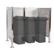 Clôture pour poubelles HWC-J55 - habillage pour poubelles Rangement pour poubelles - 150x165x85cm métal - inox