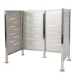 Clôture pour poubelles HWC-J55 - habillage pour poubelles Rangement pour poubelles - 150x165x85cm métal - inox