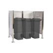 Clôture pour poubelles HWC-J55 - habillage pour poubelles Rangement pour poubelles - 150x165x85cm métal - inox