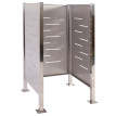 Clôture pour poubelles HWC-J55 - habillage pour poubelles Rangement pour poubelles - 150x85x85cm métal - inox