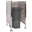Clôture pour poubelles HWC-J55 - habillage pour poubelles Rangement pour poubelles - 150x85x85cm métal - inox