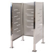 Clôture pour poubelles HWC-J55 - habillage pour poubelles Rangement pour poubelles - 150x85x85cm métal - inox