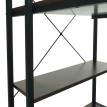 Bureau avec étagère HWC-K81 - table d'ordinateur portable table de travail - 100x60cm métal MDF - brun