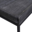 Table basse HWC-K71 - table basse table d'appoint - bois massif métal 46x110x60cm - gris foncé