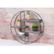 Étagère murale HWC-K76 - Étagère suspendue Étagère flottante - 4 étagères Métal massif-bois industriel 45x45x11cm - gris foncé